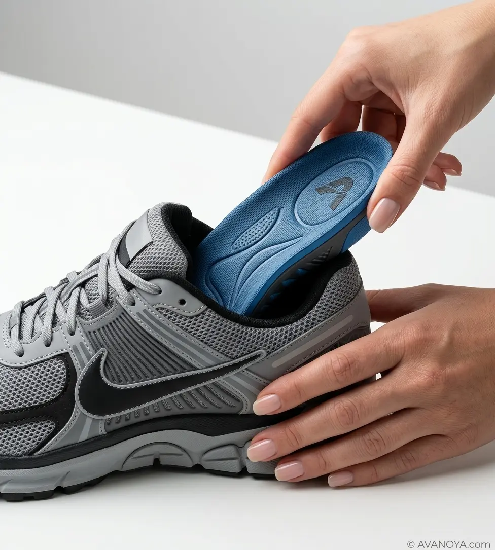 استفاده از کفی طبی و ارتوپدی اصلاحی درون کفش پیاده‌روی